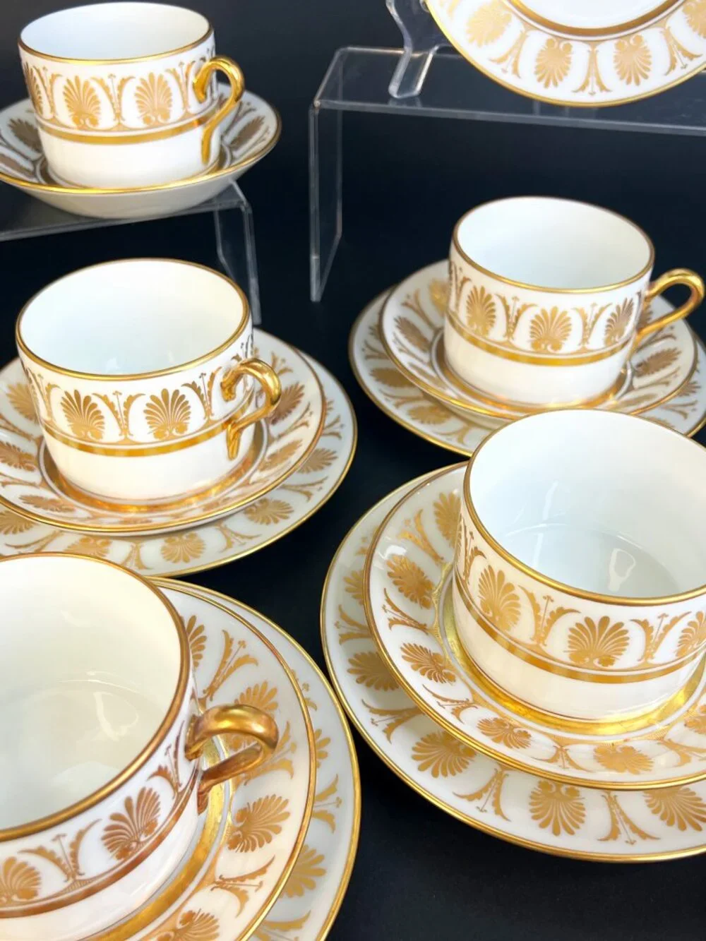 Vintage Richard Ginori Italian Pompei 22k Gold - 30 Piece Tea Set